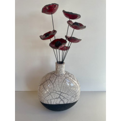 Pièce décorative très design en céramique raku.