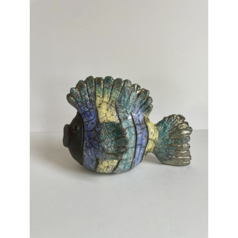 Poisson "Irisé" Céramique Raku