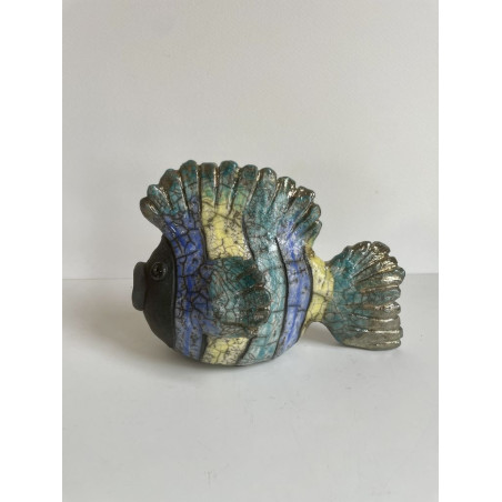 Poisson "Irisé" Céramique Raku