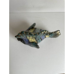 Poisson "Irisé" Céramique Raku