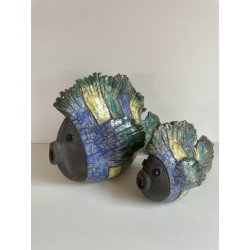 Poisson "Irisé" Céramique Raku