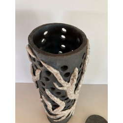 Original decorative Raku lamp gives a great vibe