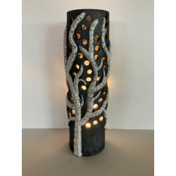 Original decorative Raku lamp gives a great vibe