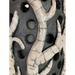 Original decorative Raku lamp gives a great vibe