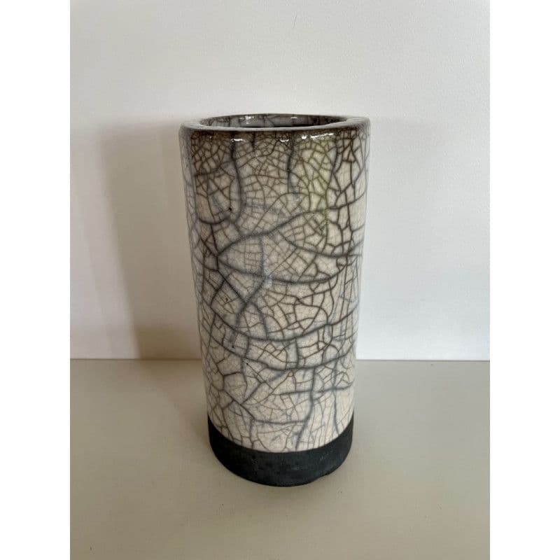 Vase Blanc Céramique Raku — 2