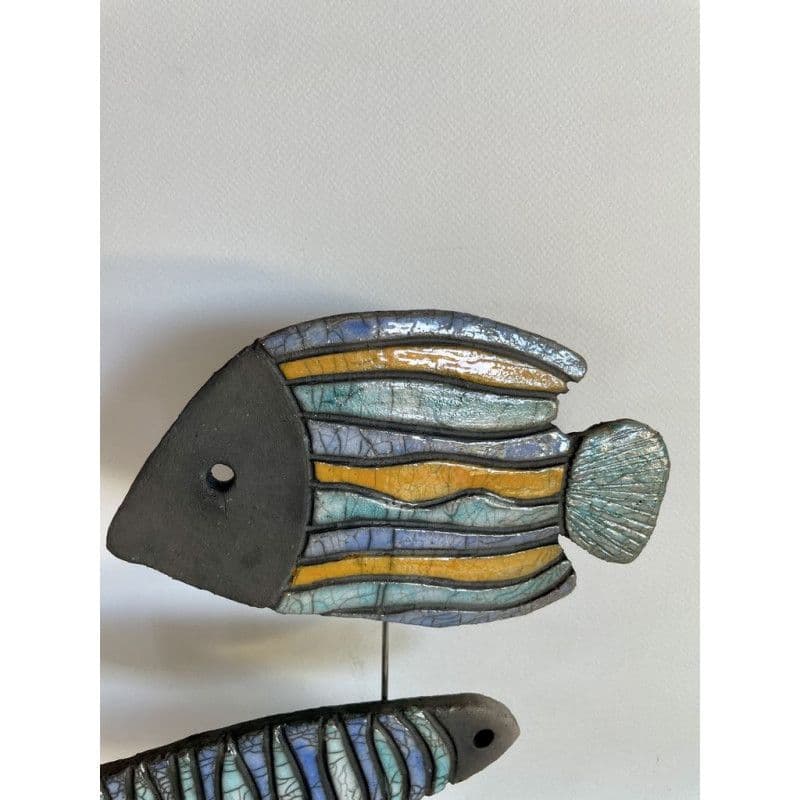 Banc de Poissons Colorés Céramique Raku — 4