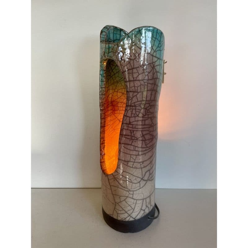 Lampe "Victoire" Céramique Raku Bicolore — 6