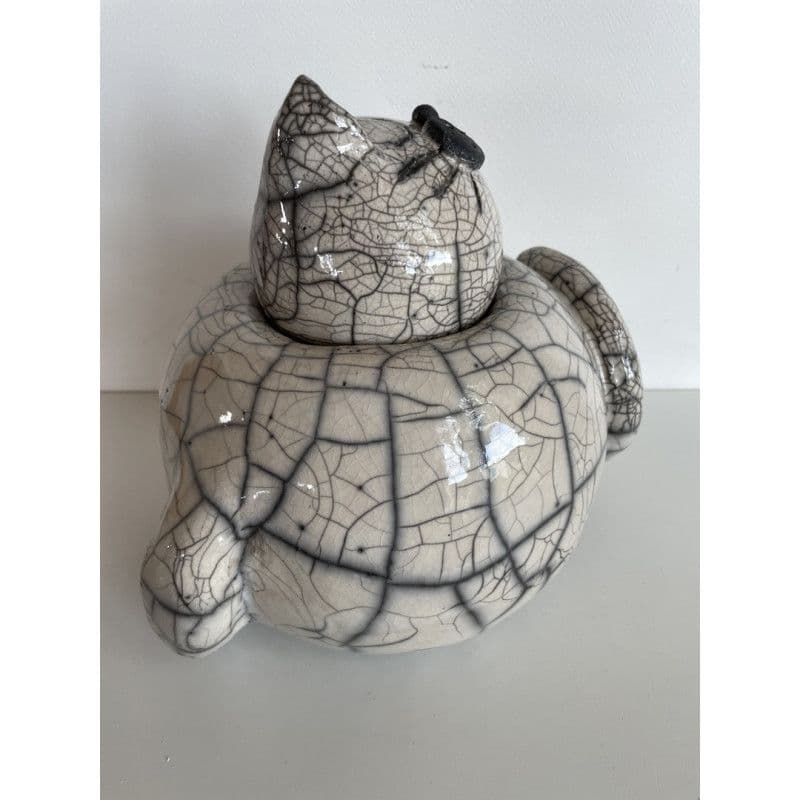 Grande Boîte Chat Céramique Raku — 3