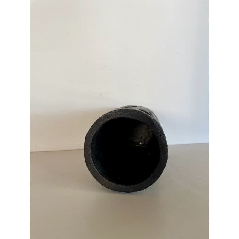 Vase en céramique raku noir — 4