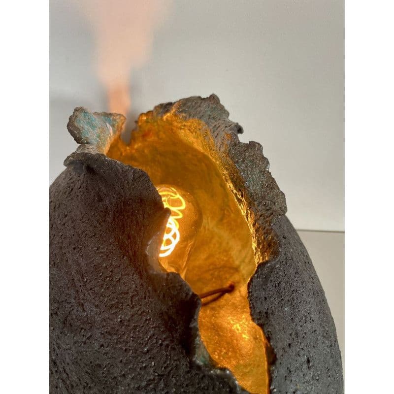 Lampe Minérale Contemporaine Céramique Raku — 3