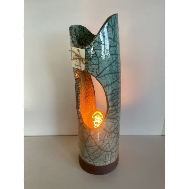 Lampe "Victoire" Céramique Raku Bicolore — 3