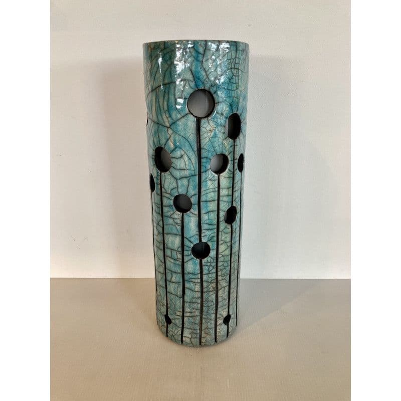 Lampe "Divine" en Céramique Raku Turquoise — 5