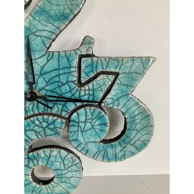 Pendule céramique raku bleu — 4