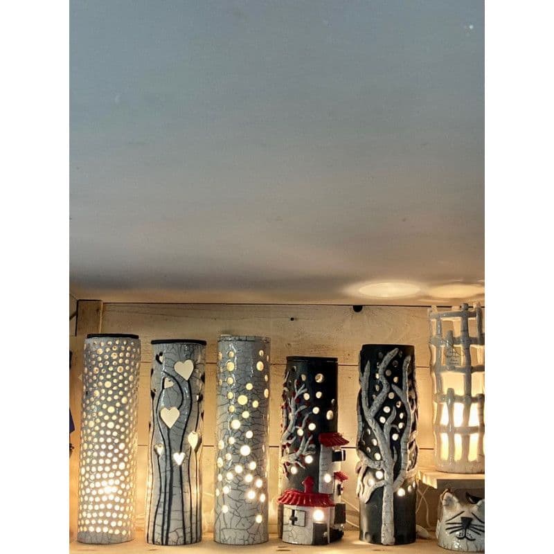 Lampe village en céramique Raku — 7