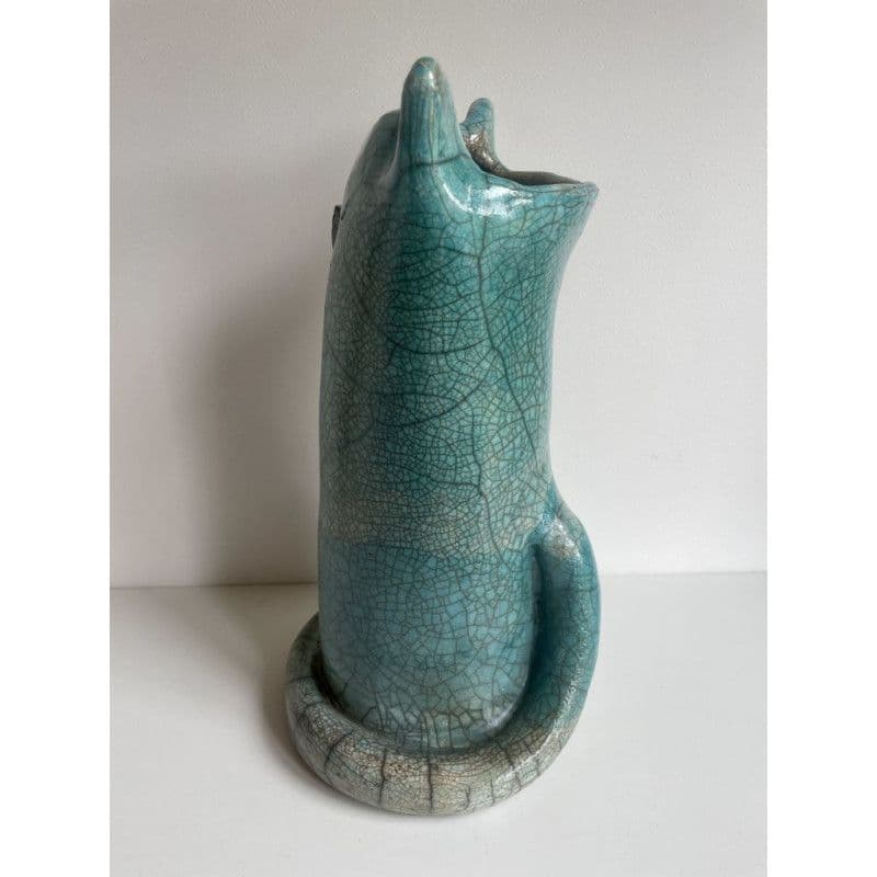 Vase Chat Céramique Raku — 4