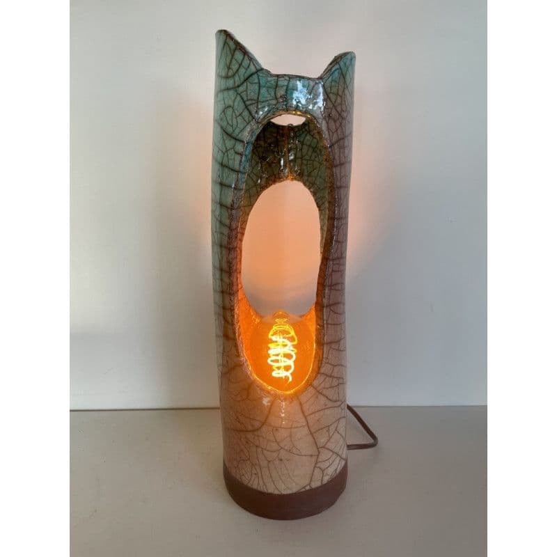 Lampe "Victoire" Céramique Raku Bicolore — 5