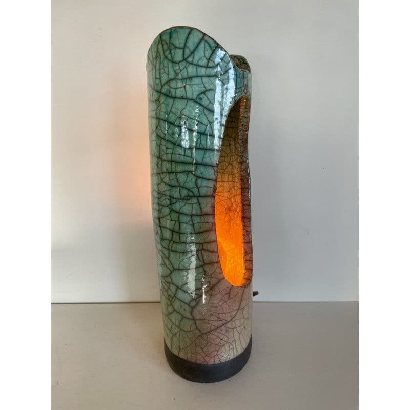 Lampe "Victoire" Céramique Raku Bicolore — 2