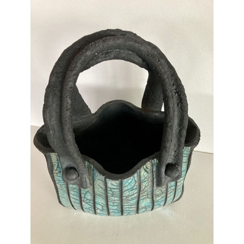 Sac Bleu Turquoise en Céramique Raku — 8