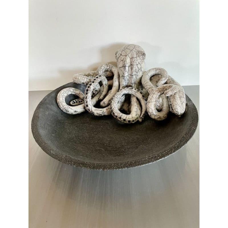 "Octopus" Poulpe en Céramique Raku