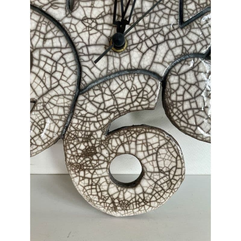 Pendule céramique raku blanc — 6