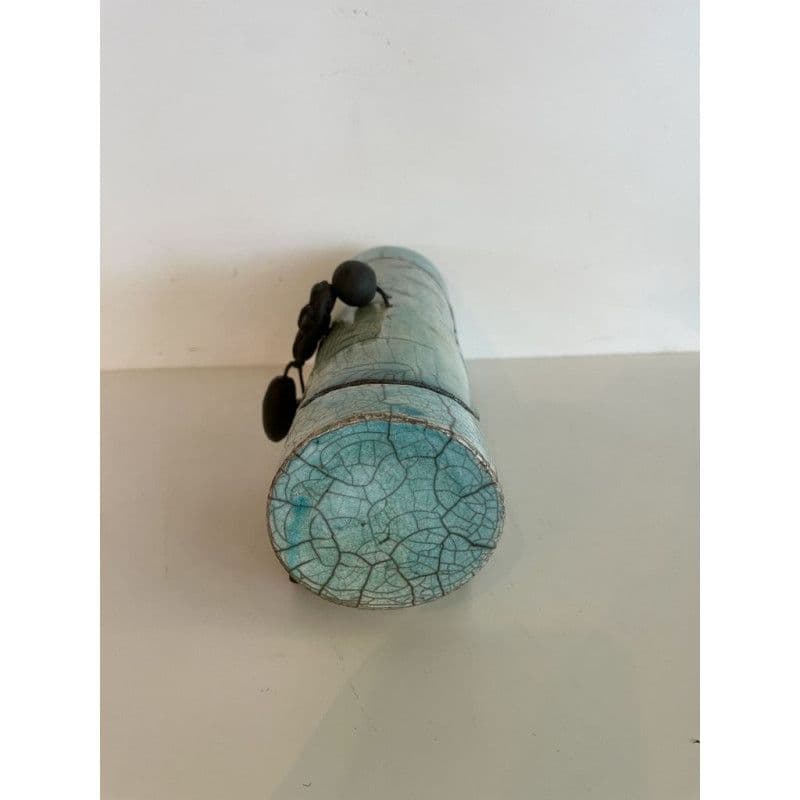Boîte "Lagon" bleu/vert Céramique Raku — 5