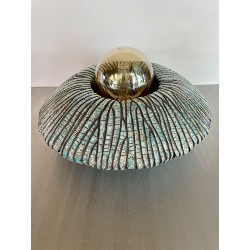 Lampe "Atole" Céramique Raku Bleu/turquoise — 8