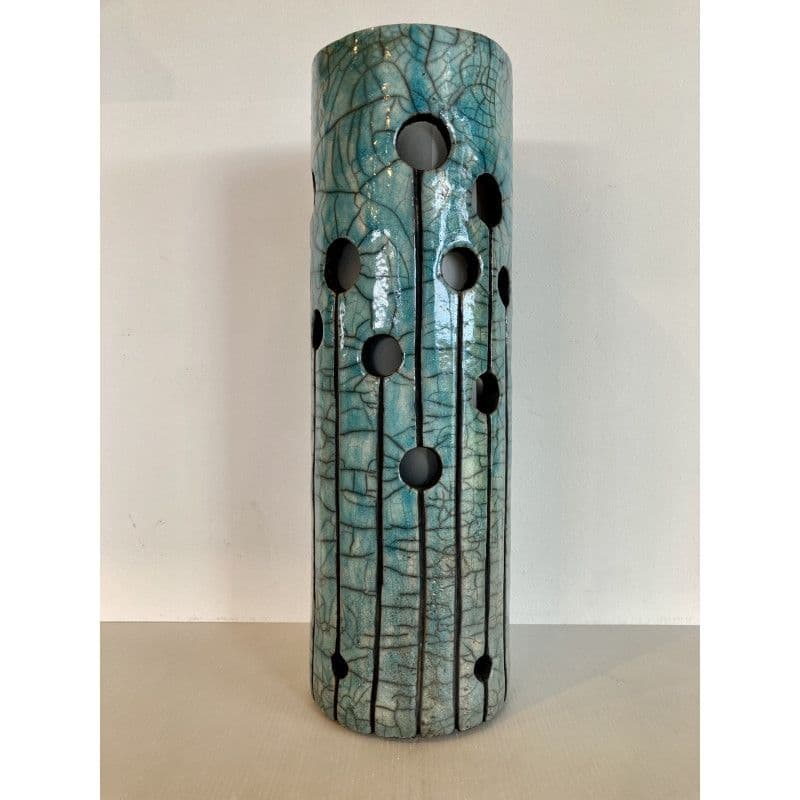 Lampe "Divine" en Céramique Raku Turquoise — 4