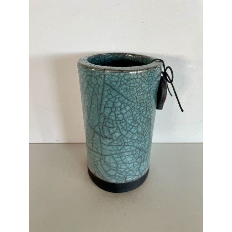 Vase Céramique Raku avec Son Petit Coeur Rouge — 5