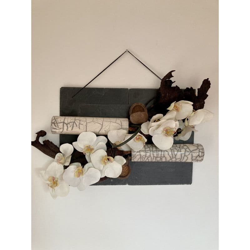 Tableau Orchidées Céramique Raku — 8