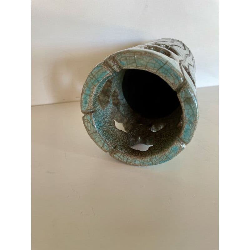 Vase "Petites fleurs" Céramique Raku — 6