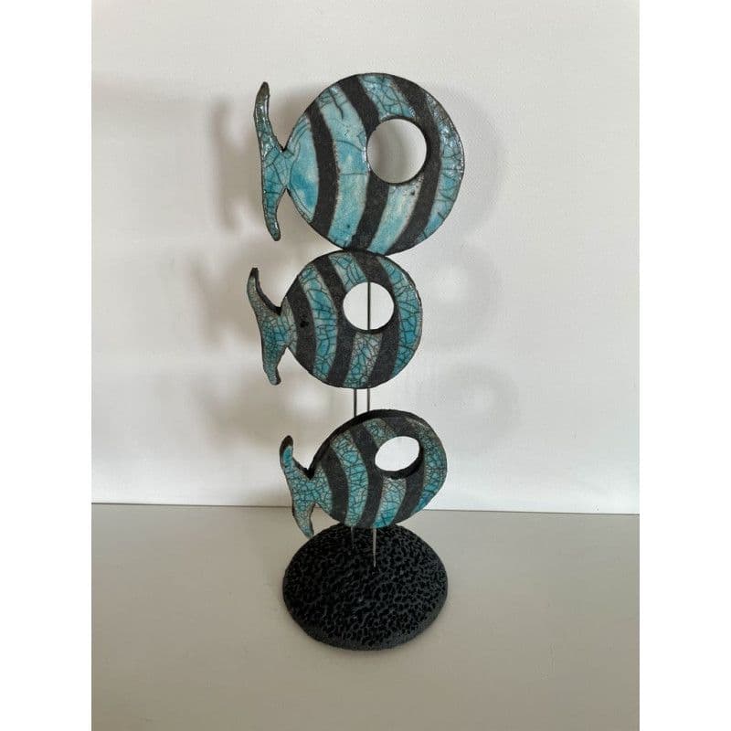 Banc de Poissons Céramique Raku — 5