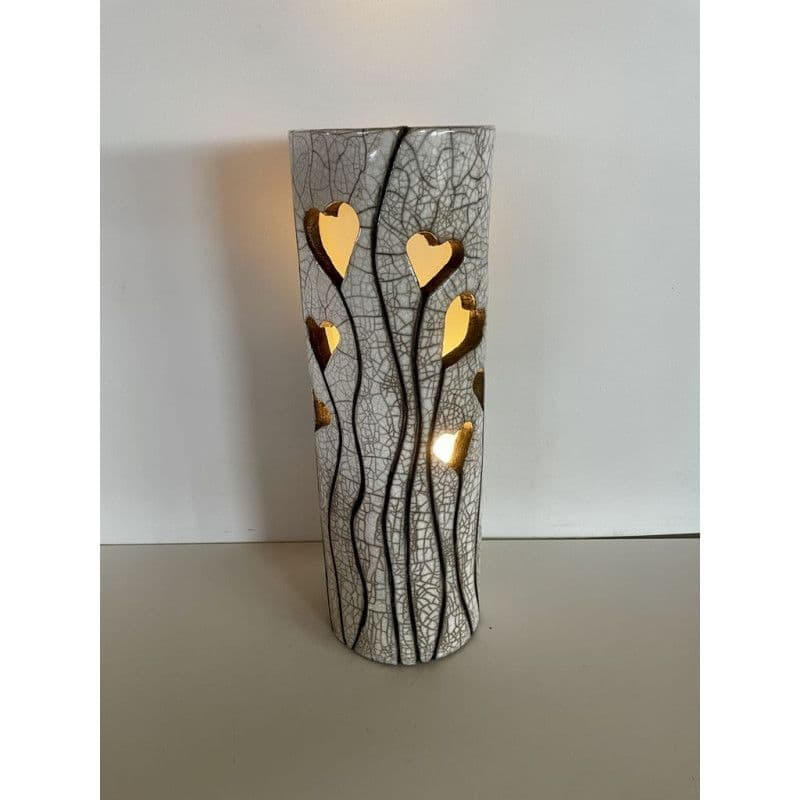 Lampe "coeur" céramique Raku — 2