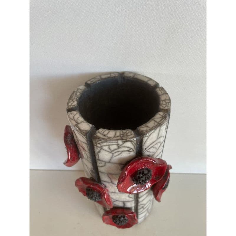 Vase Coquelicots Céramique Raku — 6