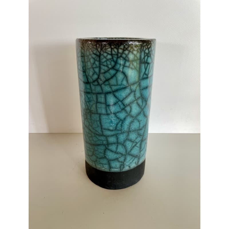Vase céramique raku "Lagon" — 1