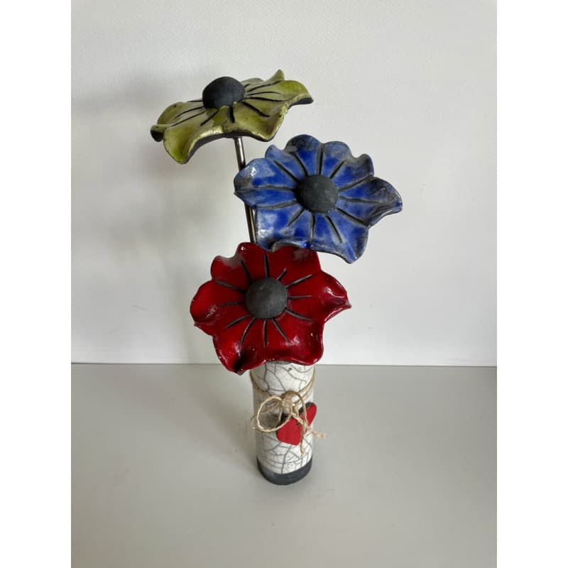 Composition Florale Céramique Raku — 1