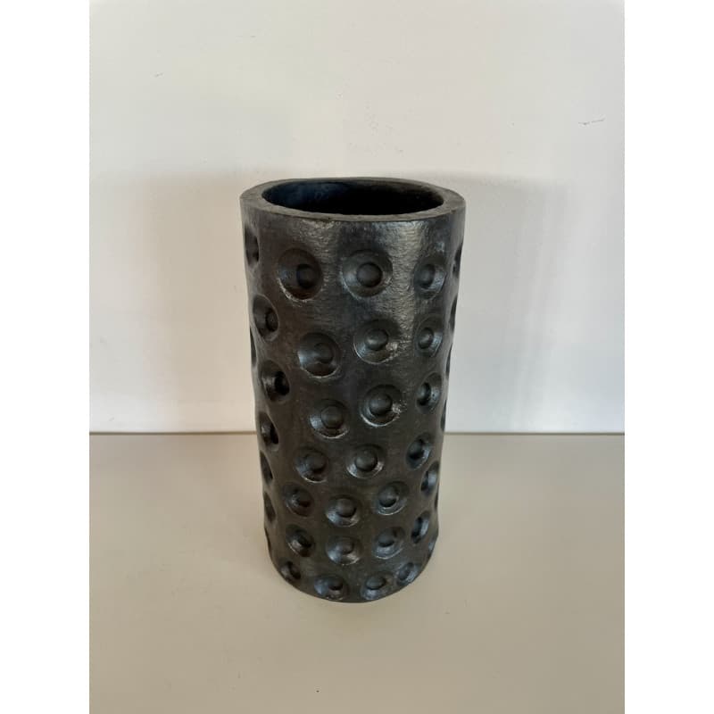 Vase en céramique raku noir — 1