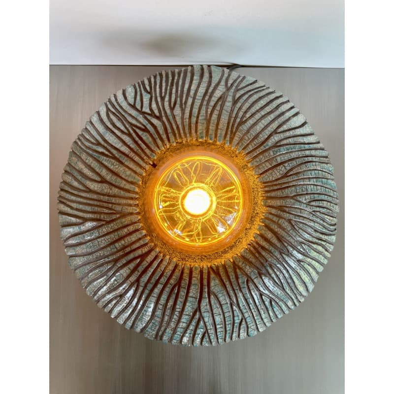 Lampe "Atole" Céramique Raku Bleu/turquoise — 1