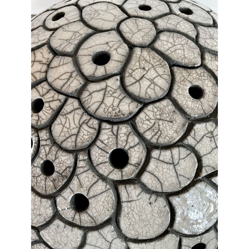 Lampe "Astre blanc" Céramique Raku — 7