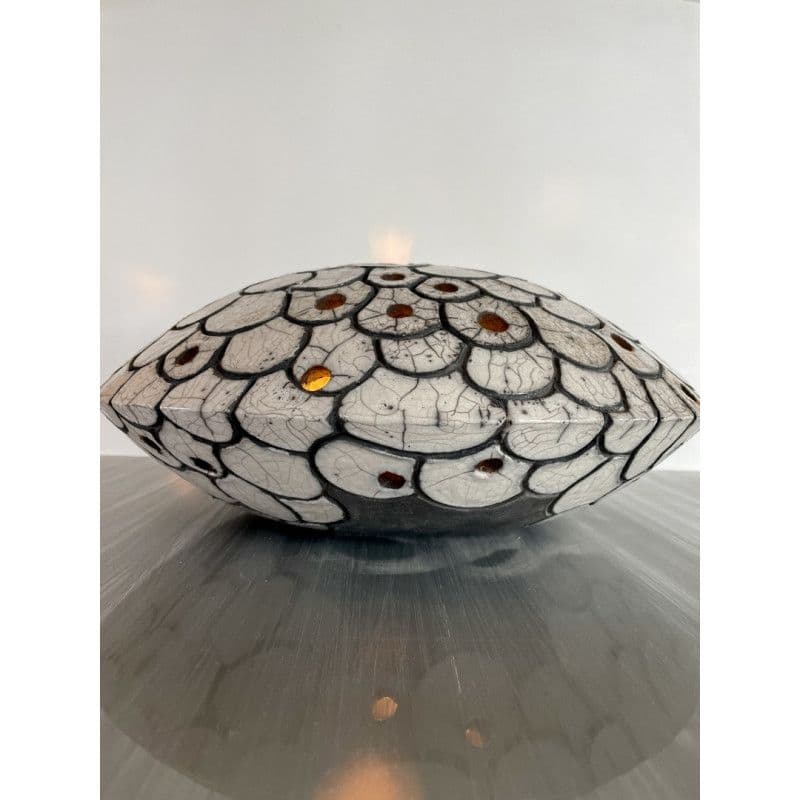 Lampe "Astre blanc" Céramique Raku — 6